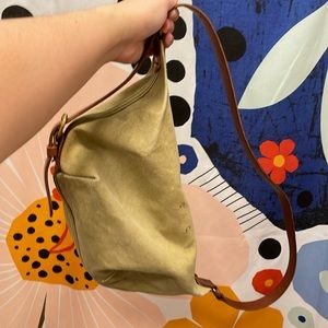 Madewell canvas and leather sling bag